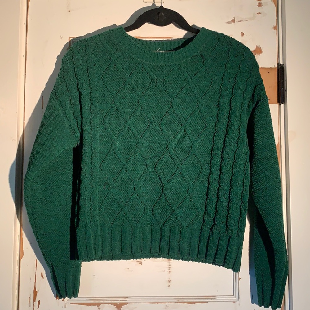 Chenille Cropped Sweater